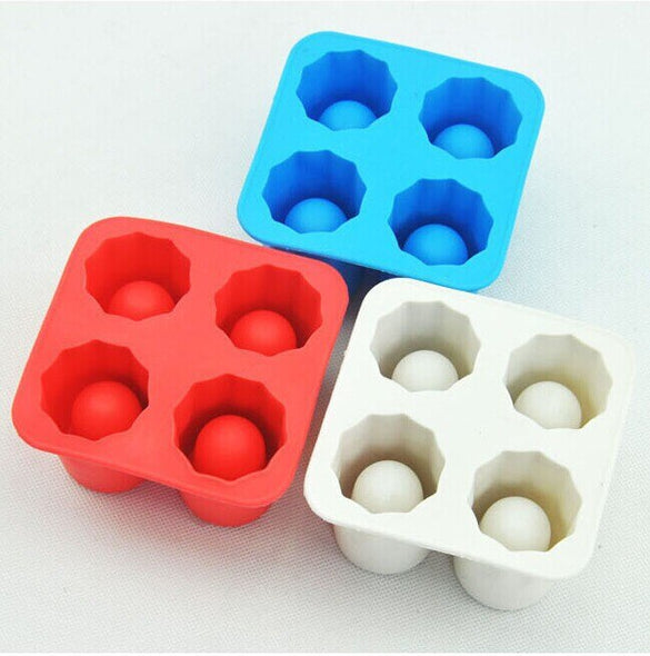 Hot New ONLY Bar Party Drink Ice Tray Cool Shape Ice Cube Freeze Mold Ice Maker Mould You can eat a cup 4-Cup Ice mold cup
