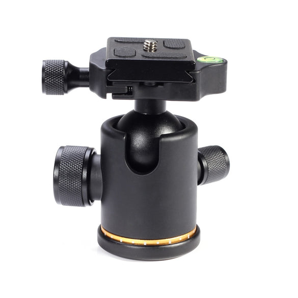 12Kg Metal Swivel Camera Tripod Ball Head Rocker+1/4" Screw Mount Quick Release Plate QR