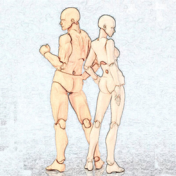 13cm Action Figure Toys Artist Movable body Male Female Joint figure PVC figures Model Mannequin bjd Art Sketch Draw figurine