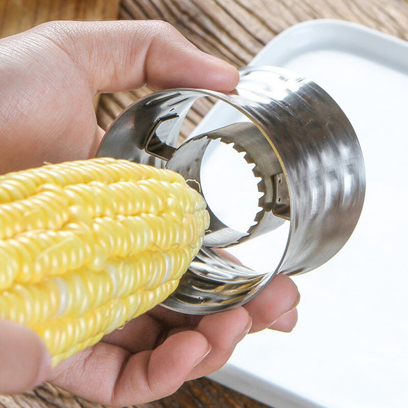 1Pc Stainless Steel Corn Stripper Creative Round Corn Cob Peeler Slicer Corn Cutter Pitter Vegetable Tools Kitchen Accessories