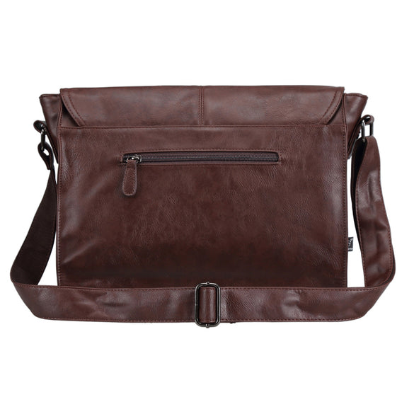 Designer Handbags Men's 14 Inch Laptop Bag Male PU Leather Messenger Bags Men Travel School Bags Leisure Shoulder Bags Free Ship