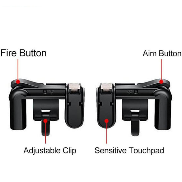 Yoteen Mobile Phone Shooting Game Fire Button Aim Key Buttons L1 R1 Cell Phone Game Shooter Controller for Android IOS Joystick