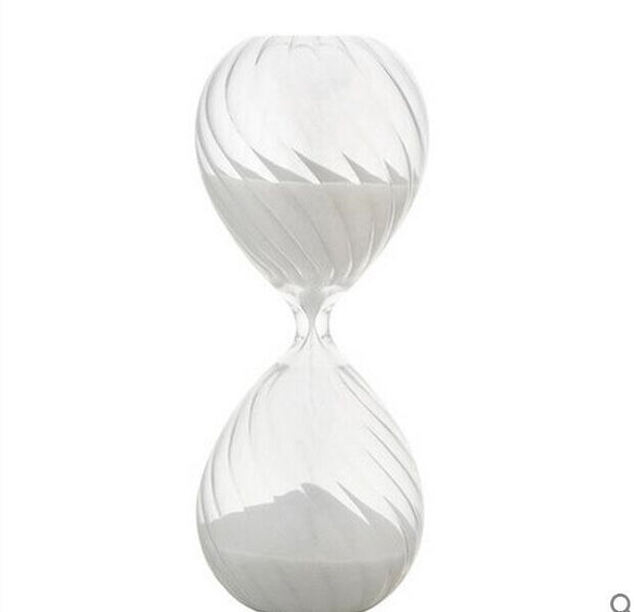 9Pig 30 Minutes Moire Ripple Hourglass Sand Timer Home Coffee Shop Decoration Adornment White Black Gold Birthday Student Gift