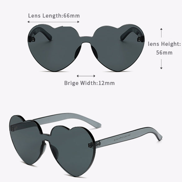LongKeeper Love Heart Shaped  Festival 90s Sunglasses Vintage Luxury 2018 Brand Designer Clear Sun Glasses gafas de sol mujer