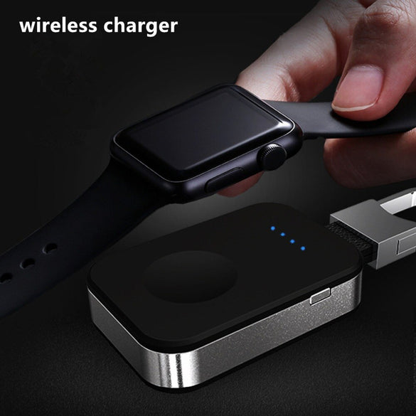 QI Wireless Charger For Apple Watch band 4 42mm/38mm iWatch 3 4 Portable smart watch External battery Pack KeyChain power bank