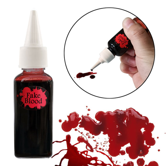 30ml Ultra-Realistic Fake Blood for Bloody Nose Eyes Ears Party Vampire Zombie Makeup Props Halloween Cos Decoration