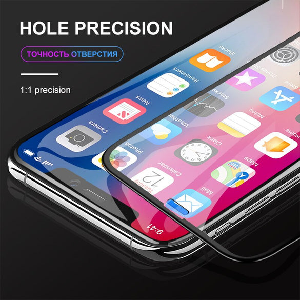 iONCT 9D Protective Glass on For iPhone 6 6s 7 8 Plus glass Full Cover iPhone X Xr Xs Max Screen Protector Tempered Glass