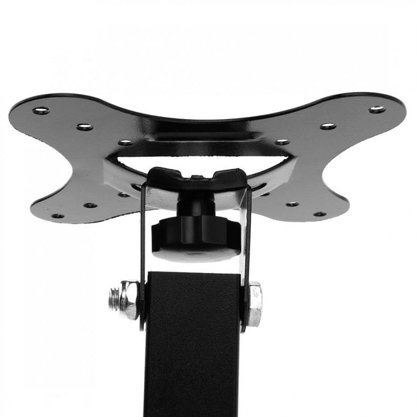 10KG Adjustable 14-27 Inch TV Wall Mount Bracket Flat Panel TV Frame Support 15 Degrees Tilt with Small Wrench for LED Monitor