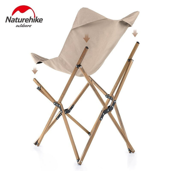 Naturehike Wood Timber Fishing Chair Can For Office Camping Light Wood Grain Nap Chair Beach Chair Fishing Outdoor Folding Chair