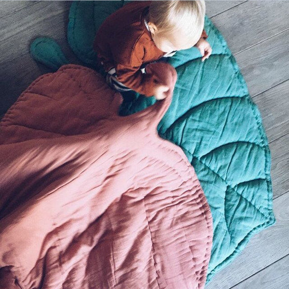 Heart Leaf Children Play Mats Game Crawling Rug Blanket Cotton Bedding Sleeping Newborn Baby Crawl Carpet for Kids Room Decor