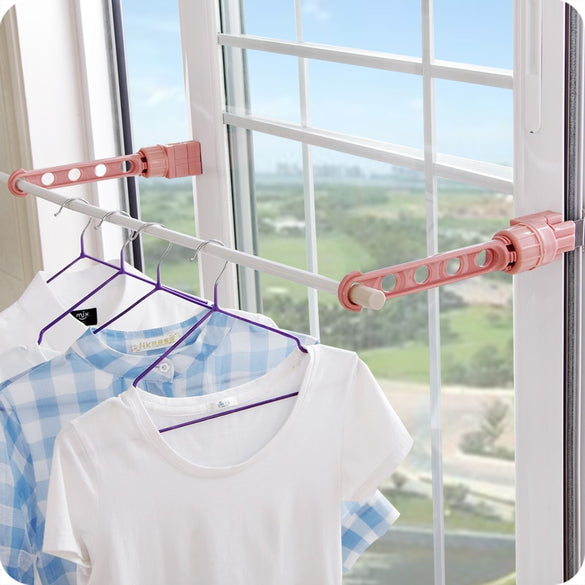 vanzlife indoor plastic drying rack window sill drying clothes rack creative multifunctional balcony window storage hook hanger