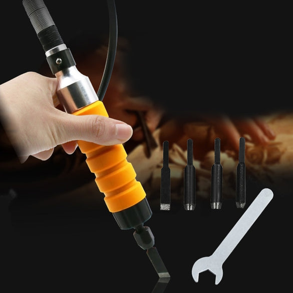 Kitchen Electric Furniture Carpentry Root Carving Knife Tool Handle Flexible Shaft Chisel Carved Wood