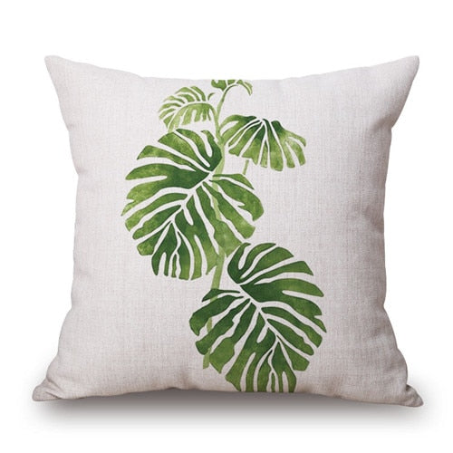 Fashion High Quality Cotton Linen Africa Tropical Plant Banana Leaf  Decorative Throw Pillow Case Cushion Cover Sofa Home Decor