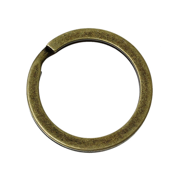 DoreenBeads Alloy Key Chains Key Rings Circle Ring Antique Bronze 20mm(6/8")Dia,10 PCs