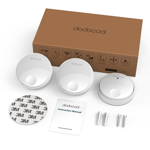 dodocool Self-powered Wireless Doorbell Remote Door Bell Chime No need battery IPX7 Waterproof 38 Melodie 262ft Range EU/US Plug