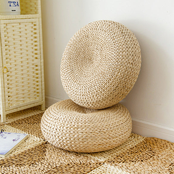 Natural Straw Round Thicken Tatami Cushion Floor Cushions Meditation Yoga Round Mat Window Pad Chair Cushion Sitting Home Decor