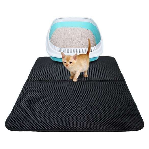 Waterproof Pet Cat Litter Mat Double Layer Litter Cat Pads Trapping Pet Litter Box Mat Pet Products Bed For Cats House Clean
