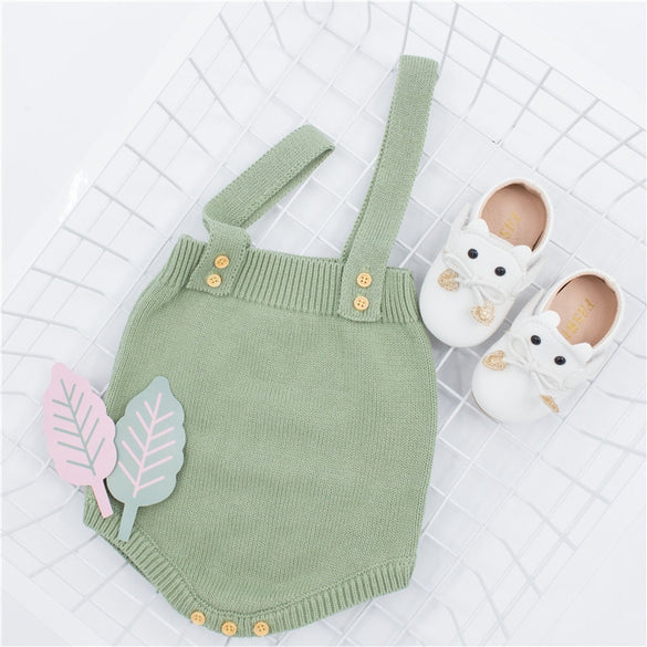 2018 High Quality Baby Boy Knit Romper Girls Cute Crochet Rompers Toddler Brand Spring Suspender Infant Lovely Knitting Romper