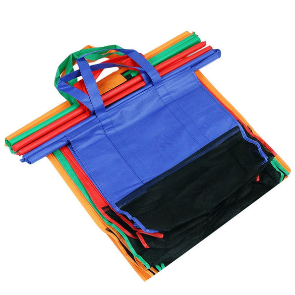 4PCS/Set Shopping Cart Trolley Bags Foldable Reusable Grocery Shopping Bag Eco Supermarket Bag Easy to Use and Heavy Duty Bolsas