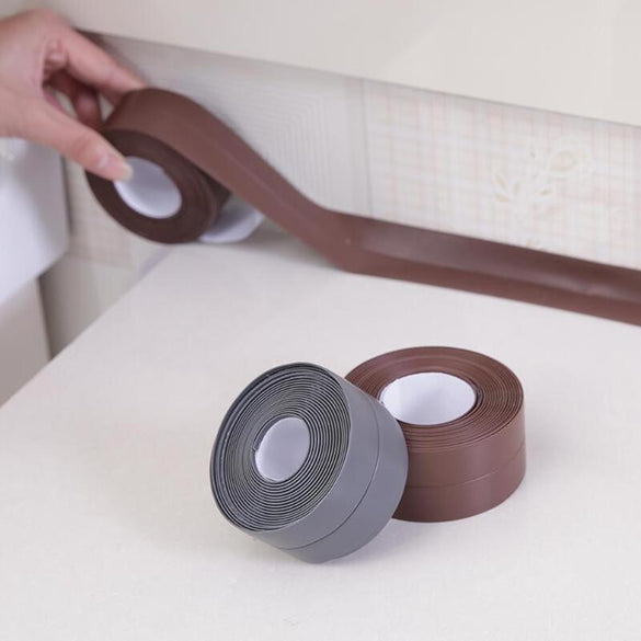 2pcs PVC Adhesive Tape Durable Use 1 ROLL Kitchen Bathroom Wall Sealing Tape Gadgets Waterproof Mold Proof 3.2mx3.8cm/2.2cm
