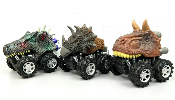 6pcs 6 styles High-quality Children's Day Gift Toy Dinosaur Model Mini Toy Car Back Of The Car Gift Truck Hobby