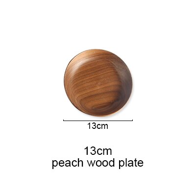 High Quality Plates Black Walnut Wooden Tableware Beech Wood Plate Handmade Log Dish For Daily Use Gifts