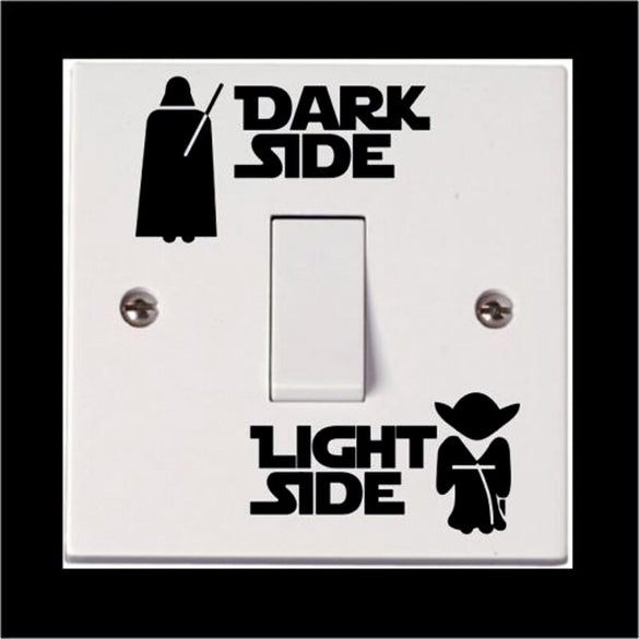Wars Dark Light Side Star Classic Film Funny Vinyl Switch Stickers Decal 3WS0001