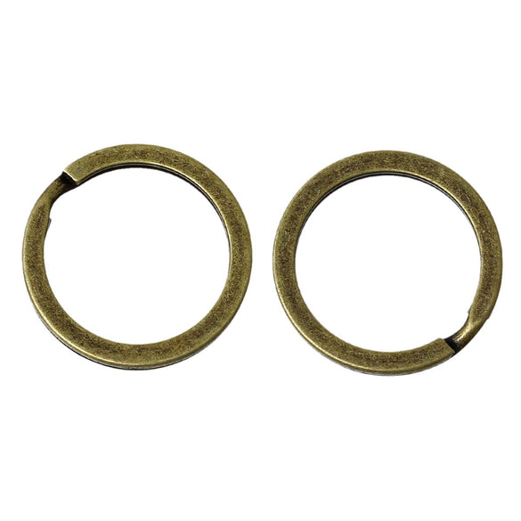 DoreenBeads Alloy Key Chains Key Rings Circle Ring Antique Bronze 20mm(6/8")Dia,10 PCs