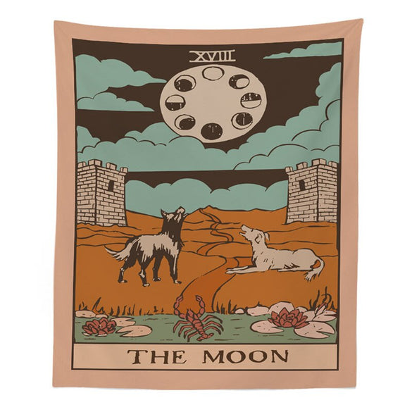 The Sun Star Moon Tapestry Wall Hanging Witchcraft Medieval Vintage Tarot Divination Wall Tapestry Astrology Tapestry Blanket