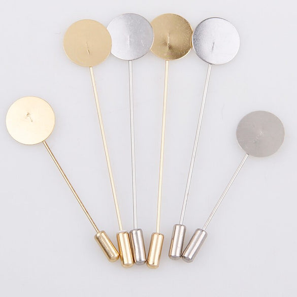 New Luxury Gold & Silver Plated Simulated Pearl Alloy Copper Long Brooch Pin DIY Lapel Dress Jewelry Brooches Accessories