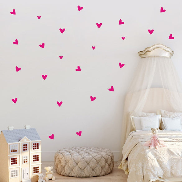 22pcs/set Small Love Heart Home Decor Wall Sticker Decal Bedroom Vinyl Art Mural Home Decoration Decals Removable Poster O28