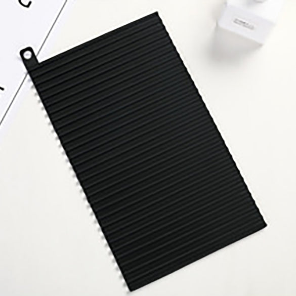 Foldable Drain silicone pad Non-slip Drain Drying Flume Draining Mat Non-slip Trivet Washboard Home Kitchen Accessories Tool