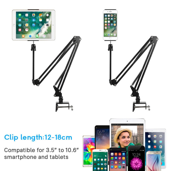 360 Adjustable Bed Tablet Stand For 3.5 to 10.6 Inch Mobile Phones Tablets Lazy Arm Bed Desk Tablet Mount Support For iPad Mini