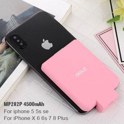 Battery Charger Case Mini Slim Power Bank Case For iPhone 11 X XS 6 6s 7 8 Plus External Backup Battery Case For iPhone 5 5s SE