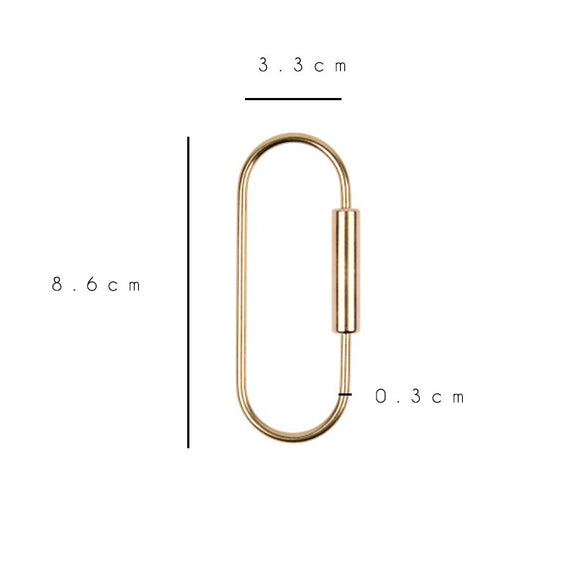 Nordic Gold Copper Key Ring Geometry Shape Key Holder Keychains Hooks Home Storage Accessories Decoration Tool For Man Woman