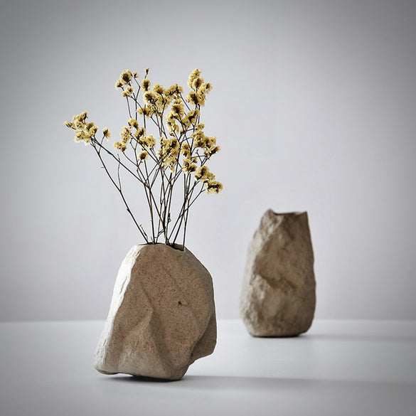 New ceramic modern Vase home decor fashion floral organ master bedroom creative ceramic  stone vase ornaments wedding gift