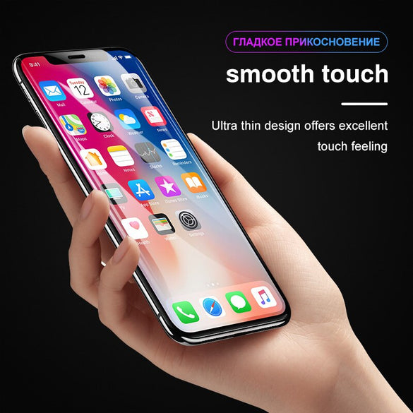 iONCT 9D Protective Glass on For iPhone 6 6s 7 8 Plus glass Full Cover iPhone X Xr Xs Max Screen Protector Tempered Glass