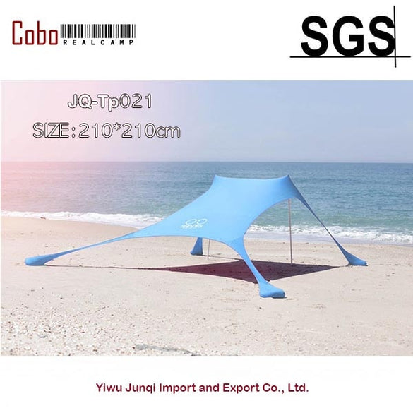 Portable Pergola Windproof Beach Sunshade and Gazebo Tent - 210 X 210 - with Sand Anchors. Perfect Canopy Sun Shade Shelter tent
