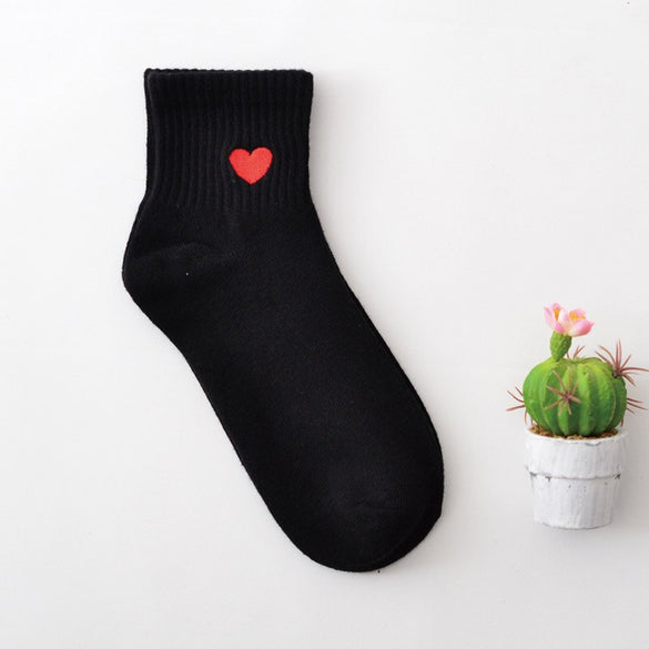 [COCOTEKK] Japanese Harajuku Fun cartoon embroidery flower idea socks Korea ulzzang Harajuku couple Calcetines for Women Men