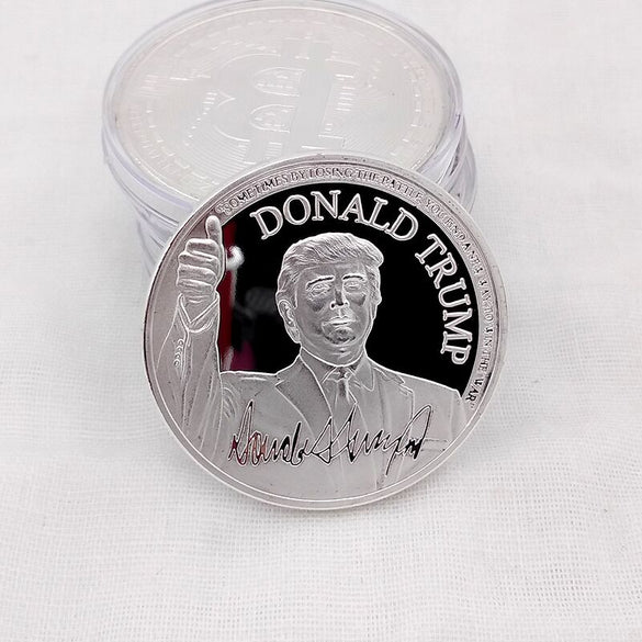 Gold Coin American 45th President Donald Trump Coin US White House The Statue of Liberty Silver Metal Coin Collection Mar21