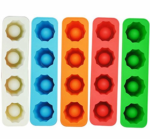 Dropshipping Freeze Mold Bar Bear Tool Cool 4 Cup Shape Rubber Shooters Ice Cube Shot Glass Hot New Bar Party Drink Ice Tray