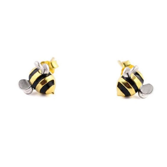 New Temperament High-quality 925 Sterling Silver Jewelry Not Allergic Personality Bee Female Gift Fashion Stud Earrings   SE446