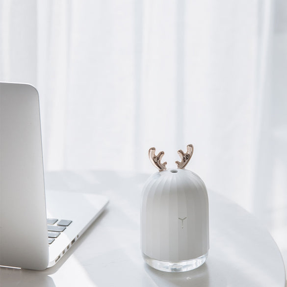 New Cute White Deer Pink Rabbit Air Humidifier Creative Cartoon USB Diffuser 220ML Charging Light Desktop Aroma  Diffuser