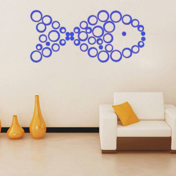 3D DIY Circles Mirror Wall Sticker Decoration for TV Background Bedroom Door Freezer Home Decor Acrylic Decoration