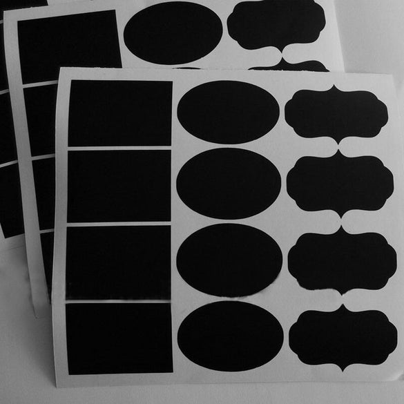 3 Designs 24pcs/lot Vinyl Chalkboard Label Stickers,Modern kitchen Organizing Chalkboard Stickers Decor