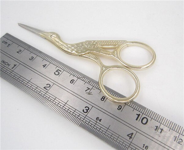 ZAKKA cross stitch European Retro classic Vintage Antique Craft Gold Sewing Crane Tailor scissor handicraft DIY Home Tool