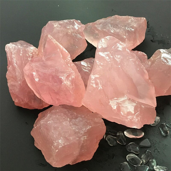 50G Natural Raw Pink Rose Quartz Crystal Rough Stone Specimen Healing crystal love natural stones and minerals fish tank stone