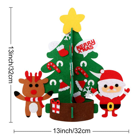 OurWarm 3D Felt Artificial Christmas Tree Mini Christmas Tree 2019 New Year Kids Toy Christmas Decoration for Home Felt Craft