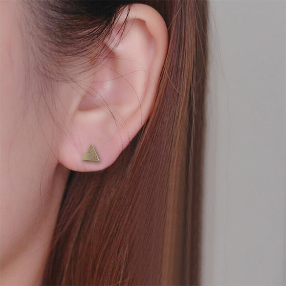 Shuangshuo  Fashion Geometry Earrings for Women Samll Geometric Traingle Stud Earings Wholesale Jewelry  Vintage Earrings
