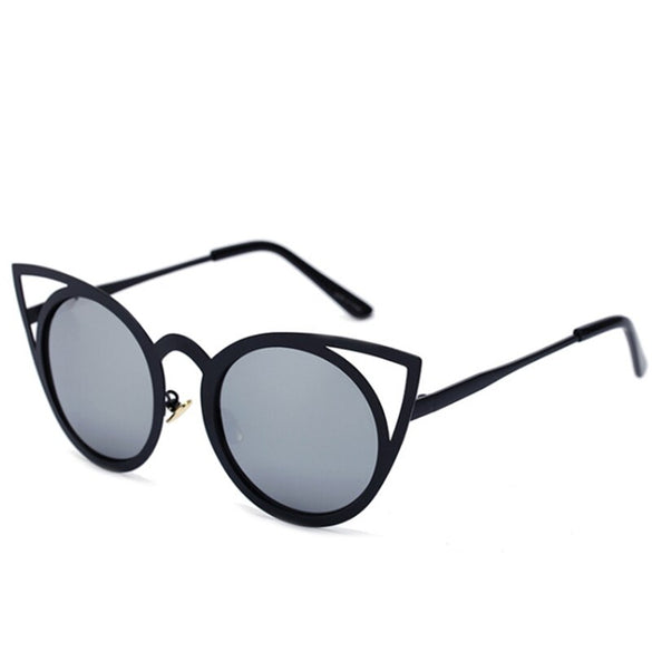 Fashion Cat Eye Sunglasses Women Brand Designer Sun Glasses For Ladies Vintage Oculos cateye Mirror Colorful-Lens Female RS167